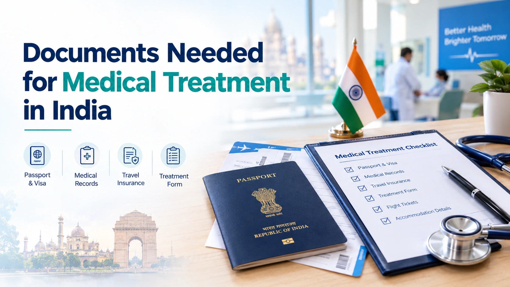 Documents needed for medical treatment in India