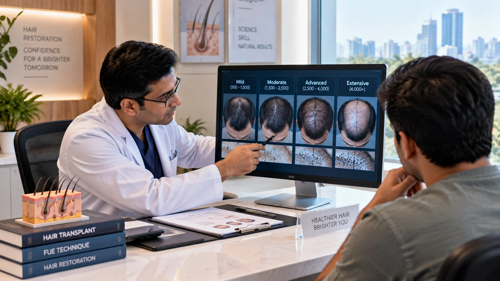 Hair transplant cost by number of grafts in India