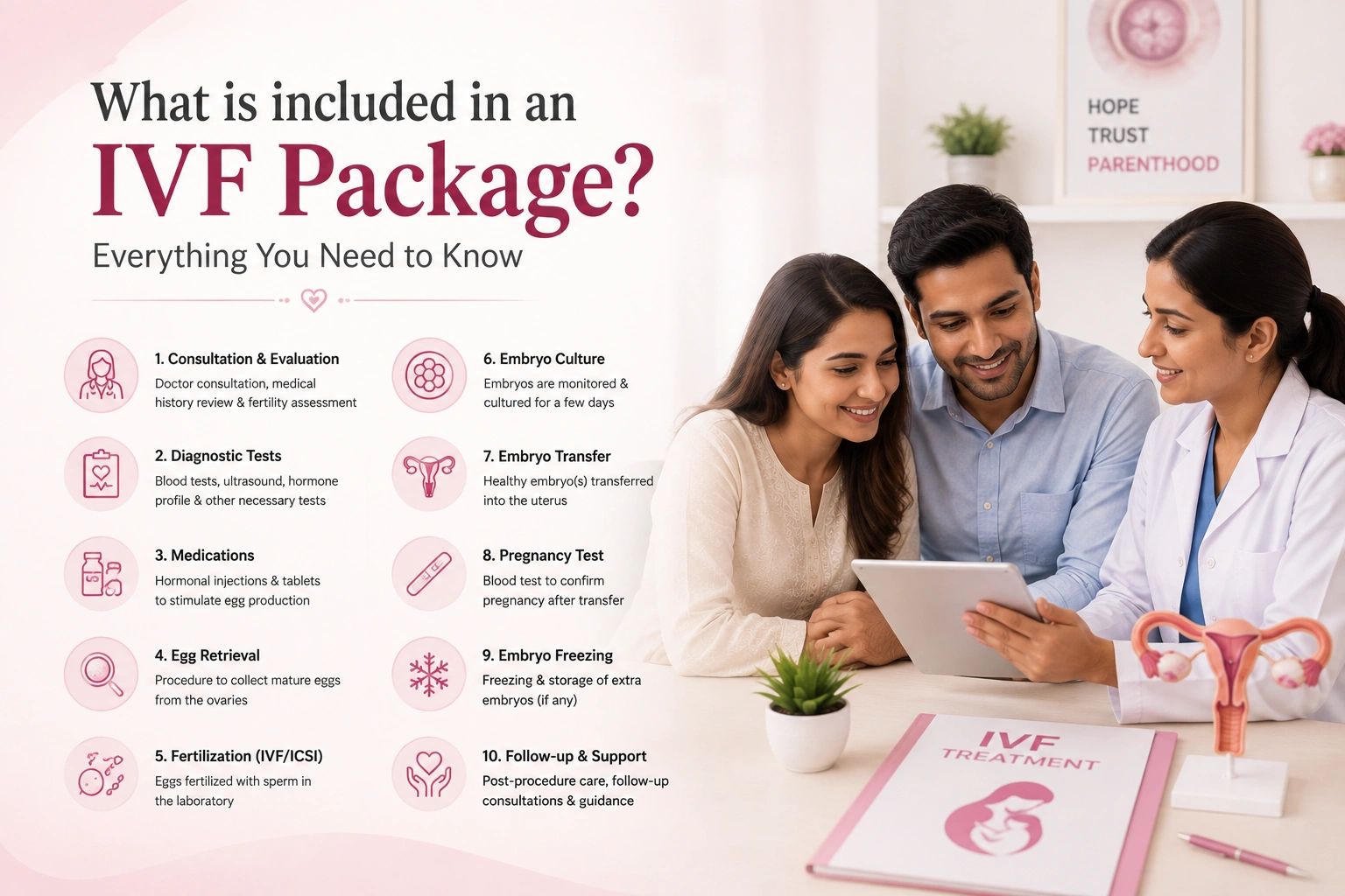 What is included in an IVF package